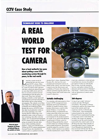 Professional Security, January 2006, A real world test for camera