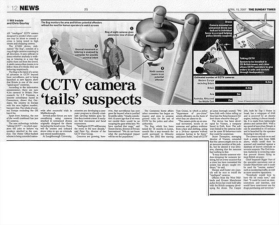 The Sunday Times, 15 April 2007, CCTV camera tails suspects